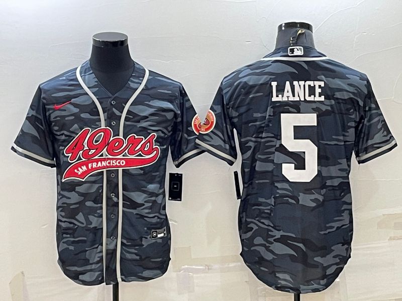 Men San Francisco 49ers #5 Lance Camo 2022 Nike Co branded NFL Jersey